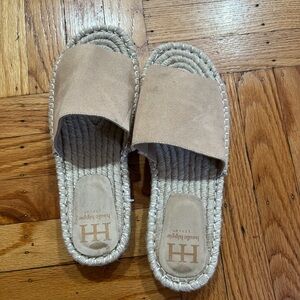 Haute Hippie Tan Espadrille Slides